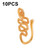 10 PCS U-shaped Nose Clip Copper Inlaid With Zircon Nose Decoration, Color: G-171 Gold