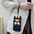 For iPhone 12 Wave Edge Big Duck Silicone Phone Case with Wristband(Black)