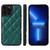 For iPhone 11 Pro Max Diamond Pattern Leather Phone Case(Green)