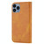 For iPhone 13 Pro Max Cubic Grid Calf Texture Magnetic Closure Leather Phone Case(Yellow)