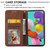 For Samsung Galaxy A71 4G Cubic Grid Calf Texture Magnetic Closure Leather Phone Case(Brown)