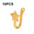 10 PCS U-shaped Nose Clip Copper Inlaid With Zircon Nose Decoration, Color: G-251 Gold