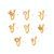 10 PCS U-shaped Nose Clip Copper Inlaid With Zircon Nose Decoration, Color: G-227 Gold