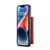 For iPhone 14 Plus DG.MING M1 Series 3-Fold Multi Card Wallet Leather Case(Red)