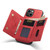 For iPhone 14 Plus DG.MING M1 Series 3-Fold Multi Card Wallet Leather Case(Red)