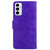 For Samsung Galaxy M13 4G Skin Feel Pure Color Flip Leather Phone Case(Purple)