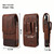 For 6.5 inch Mobile Phone Cowhide Texture Oxford Cloth Waist Bag(Brown)