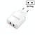 36W Dual Port QC3.0 USB Mobile Phone Charger Dual 18W Output, EU Plug(White)