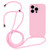For iPhone 13 Pro Crossbody Lanyard Liquid Silicone Case(Pink) For iPhone 13 Pro Crossbody Lanyard Liquid Silicone Case(Pink)