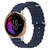 For Garmin Venu 20mm Ocean Style Silicone Solid Color Watch Band(Dark Blue)