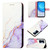 For Tecno Camon 19 Pro 5G PT003 Marble Pattern Flip Leather Phone Case(White Purple)