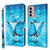 For Samsung Galaxy M13 4G 3D Painting Pattern TPU + PU Leather Phone Case(Three Butterflies)
