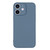 For iPhone 12 Silicone Phone Case with Wrist Strap(Grey Blue)