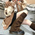 Girls Solid Color Pile Up Socks Knitted Mid-tube Warm Boot Cover(Coffee)