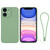 For iPhone 11 Silicone Phone Case with Wrist Strap(Matcha Green)