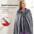 3-speed Temperature Control 8-zone Heating USB Electric Shawl Electric Blanket 150 x 85cm(Gray)
