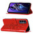 For Tecno Pova 3/LE7 Embossed Butterfly Flip Leather Phone Case(Red)