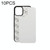 For iPhone 14 10 PCS 2D Blank Sublimation Phone Case(Black)