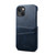 For iPhone 14 Suteni Calf Texture Card Slots Phone Case (Blue)