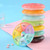 2 PCS Round 7 Days Rainbow Color Portable Pill Box Plastic Seven Grid(Orange)