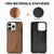 For iPhone 14 Pro Max TPU + Solid Wood Phone Case (Walnut)