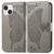 For iPhone 14 Plus Butterfly Embossing Leather Case (Grey) For iPhone 14 Plus Butterfly Embossing Leather Case (Grey)