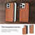 For iPhone 14 Pro TPU + Solid Wood Phone Case(Walnut)
