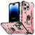 For iPhone 14 Pro Max Ring Holder Phone Case (Rose Gold)