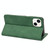 For iPhone 14 Skin Feel Splicing Leather Phone Case (Green)