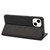 For iPhone 14 Plus Skin Feel Splicing Leather Phone Case (Black)