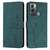 For Infinix Hot 12i Skin Feel Heart Pattern Leather Phone Case(Green)