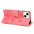 For iPhone 14 Butterfly Embossed Horizontal Flip Leather Phone Case (Pink)