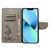 For iPhone 14 Plus Butterfly Embossed Horizontal Flip Leather Phone Case (Grey)