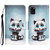 For Samsung Galaxy A31 Colored Drawing Leather Phone Case(Blue Eyes)