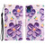 For Samsung Galaxy A03 Core Colored Drawing Leather Phone Case(Purple Flower)