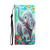 For Samsung Galaxy A73 5G Colored Drawing Leather Phone Case(Elephant)