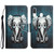 For Samsung Galaxy A40 Colored Drawing Leather Phone Case(Earphone Elephant) For Samsung Galaxy A40 Colored Drawing Leather Phone Case(Earphone Elephant)