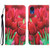 For Samsung Galaxy A03 Core Colored Drawing Leather Phone Case(Tulips)