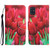 For Samsung Galaxy A51 Colored Drawing Leather Phone Case(Tulips)