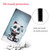 For Samsung Galaxy A22 5G Colored Drawing Leather Phone Case(Blue Eyes)