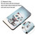 For iPhone 14 Pro Max Colored Drawing Leather Phone Case (Blue Eyes)