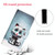 For iPhone 13 Colored Drawing Leather Phone Case(Blue Eyes)