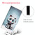 For iPhone 13 Pro Colored Drawing Leather Phone Case (Blue Eyes)