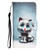 For iPhone 14 Pro Colored Drawing Leather Phone Case(Blue Eyes)