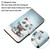 For iPhone 14 Pro Colored Drawing Leather Phone Case(Blue Eyes)