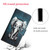 For iPhone 14 Pro Colored Drawing Leather Phone Case(Earphone Elephant)