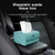 Car Hanging Type Tissue Box Sheepskin Leather Facial Tissue Case(Grey)
