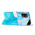 For OPPO A94 5G/A94 4G/A95 5G/F19 Pro+ 5G/Reno5 Z 5G/F19 Pro 4G/Reno5 F 4G/Reno5 Lite Crossbody Painted Marble Pattern Leather Phone Case(Blue Green)
