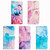 For Samsung Galaxy A03s India Painted Marble Pattern Leather Phone Case(Blue Green)