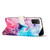 For Samsung Galaxy A03s US Painted Marble Pattern Leather Phone Case(Pink Purple)